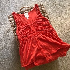 Anthropologie Orange Top, XS